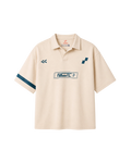 Cream HUSTL Short Sleeve Polo