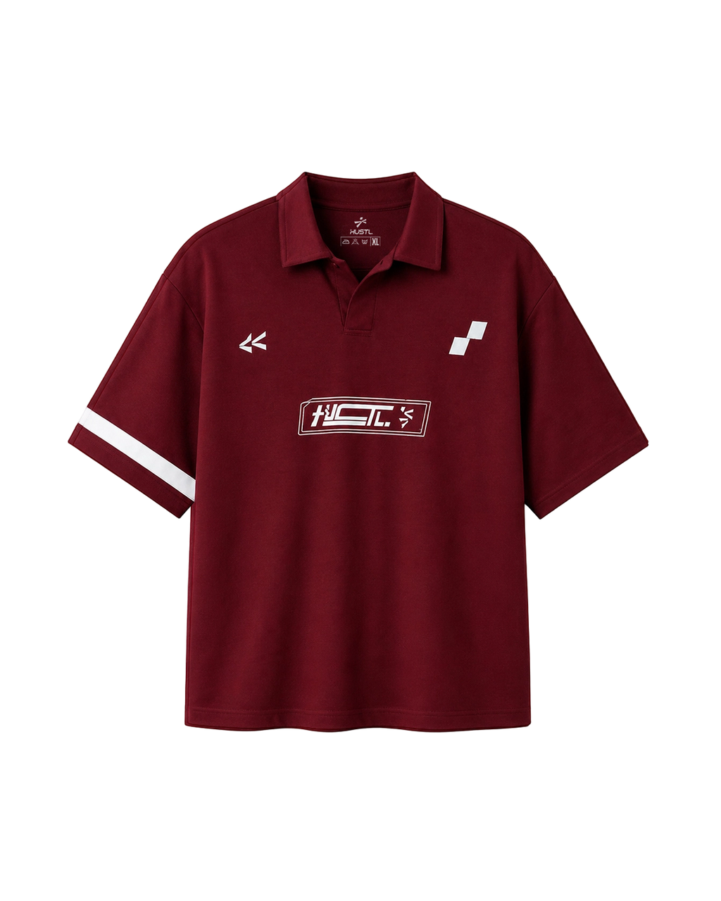 Burgundy HUSTL Short Sleeve Polo