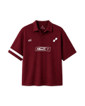 Burgundy HUSTL Short Sleeve Polo