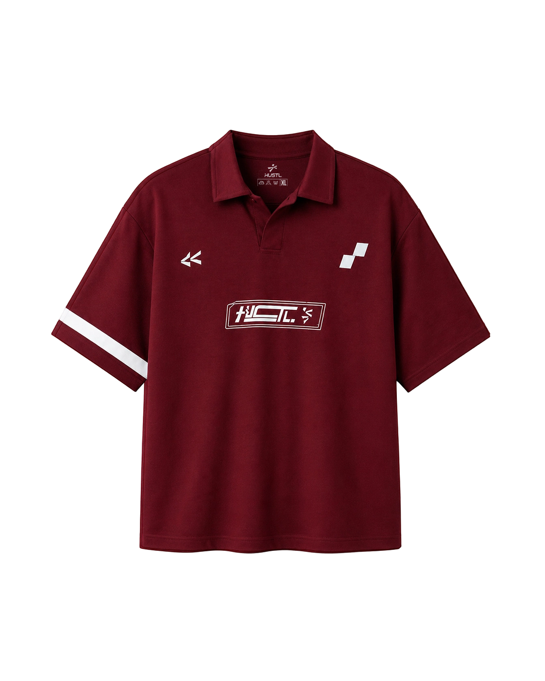 Burgundy HUSTL Short Sleeve Polo