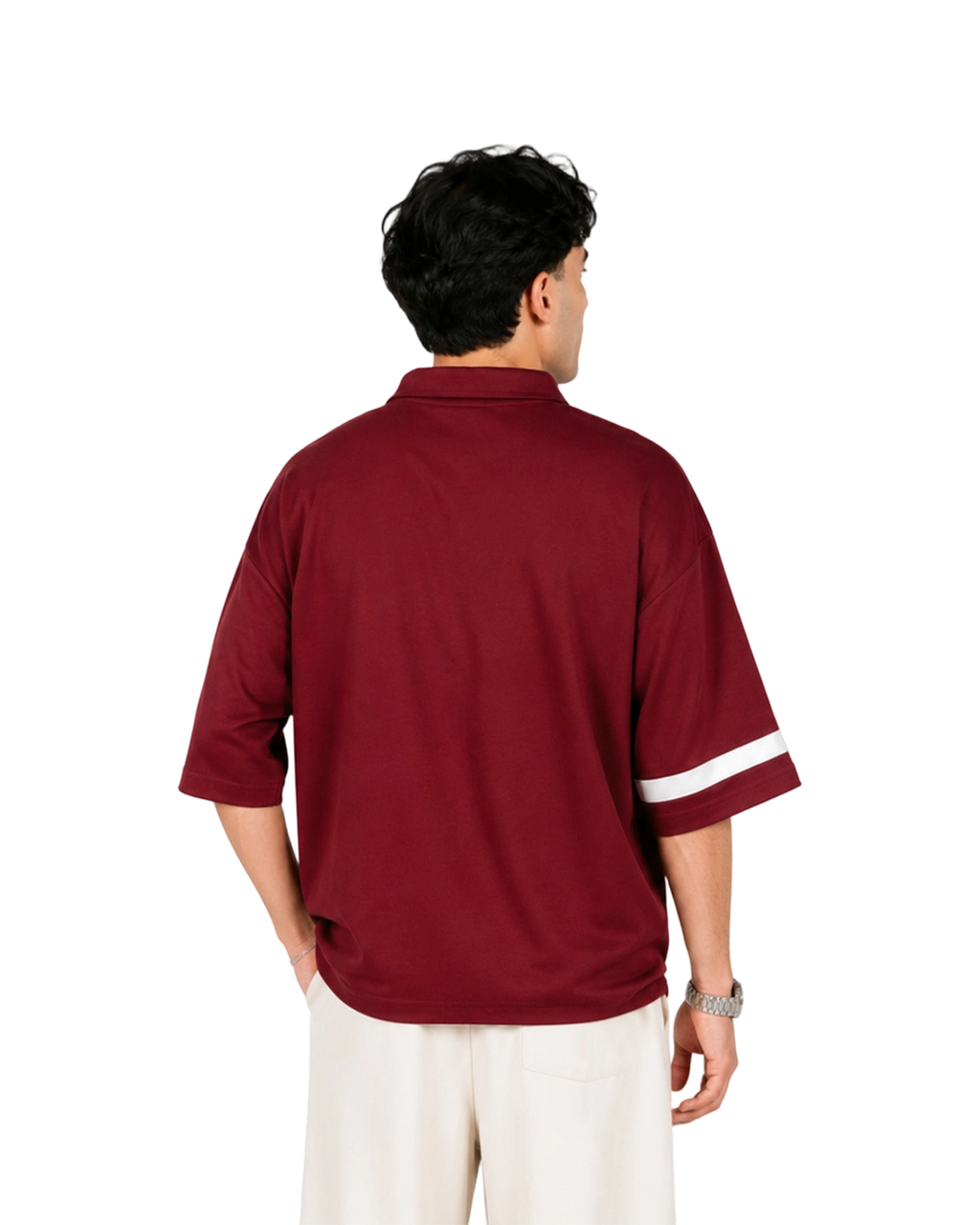 Burgundy HUSTL Short Sleeve Polo