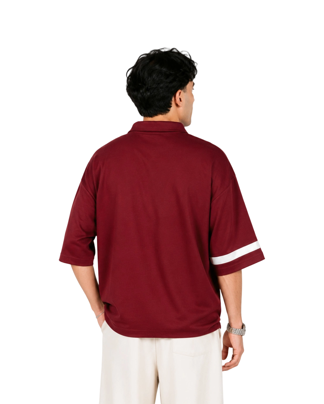 Burgundy HUSTL Short Sleeve Polo