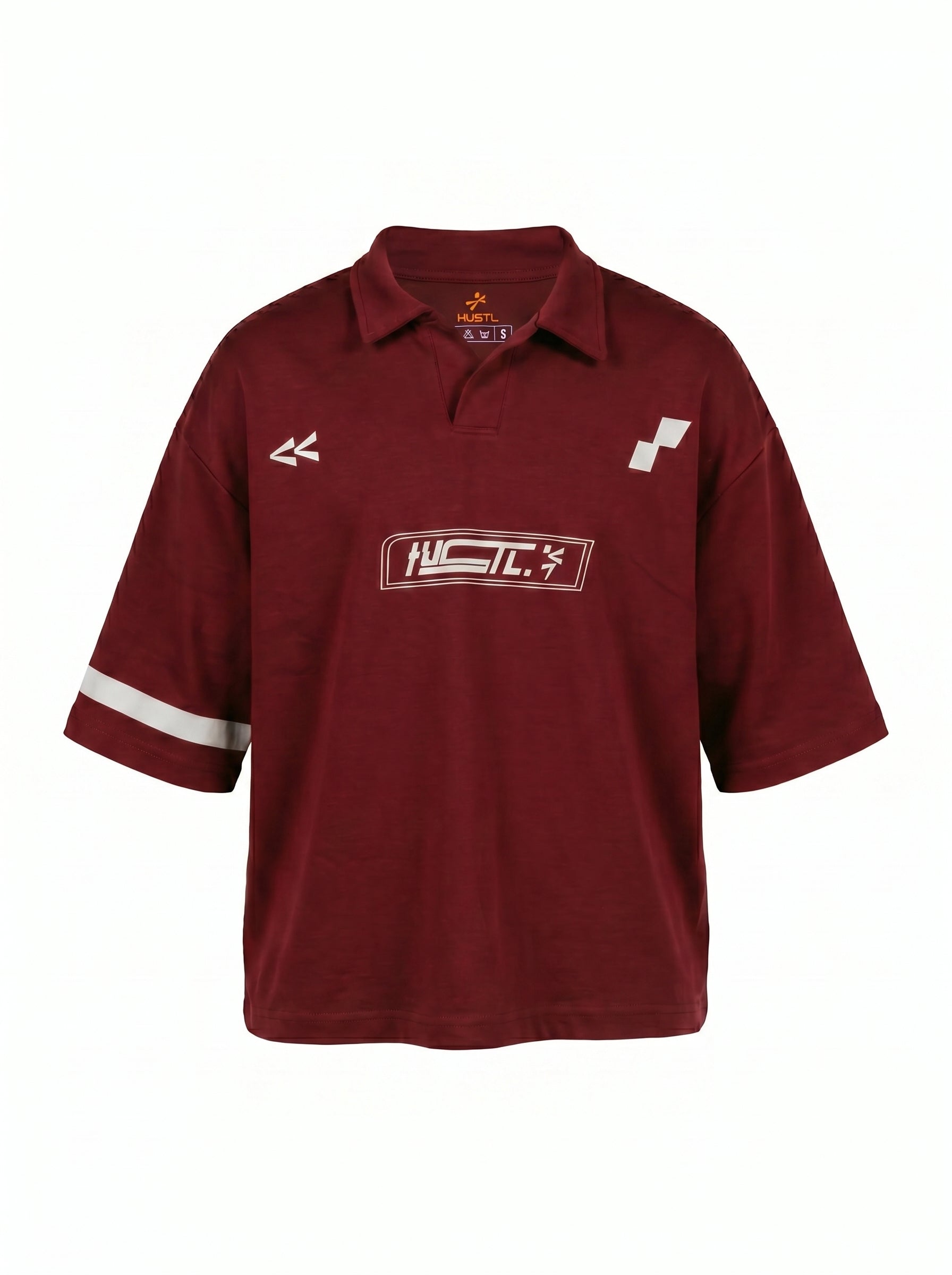 Burgundy HUSTL Short Sleeve Polo