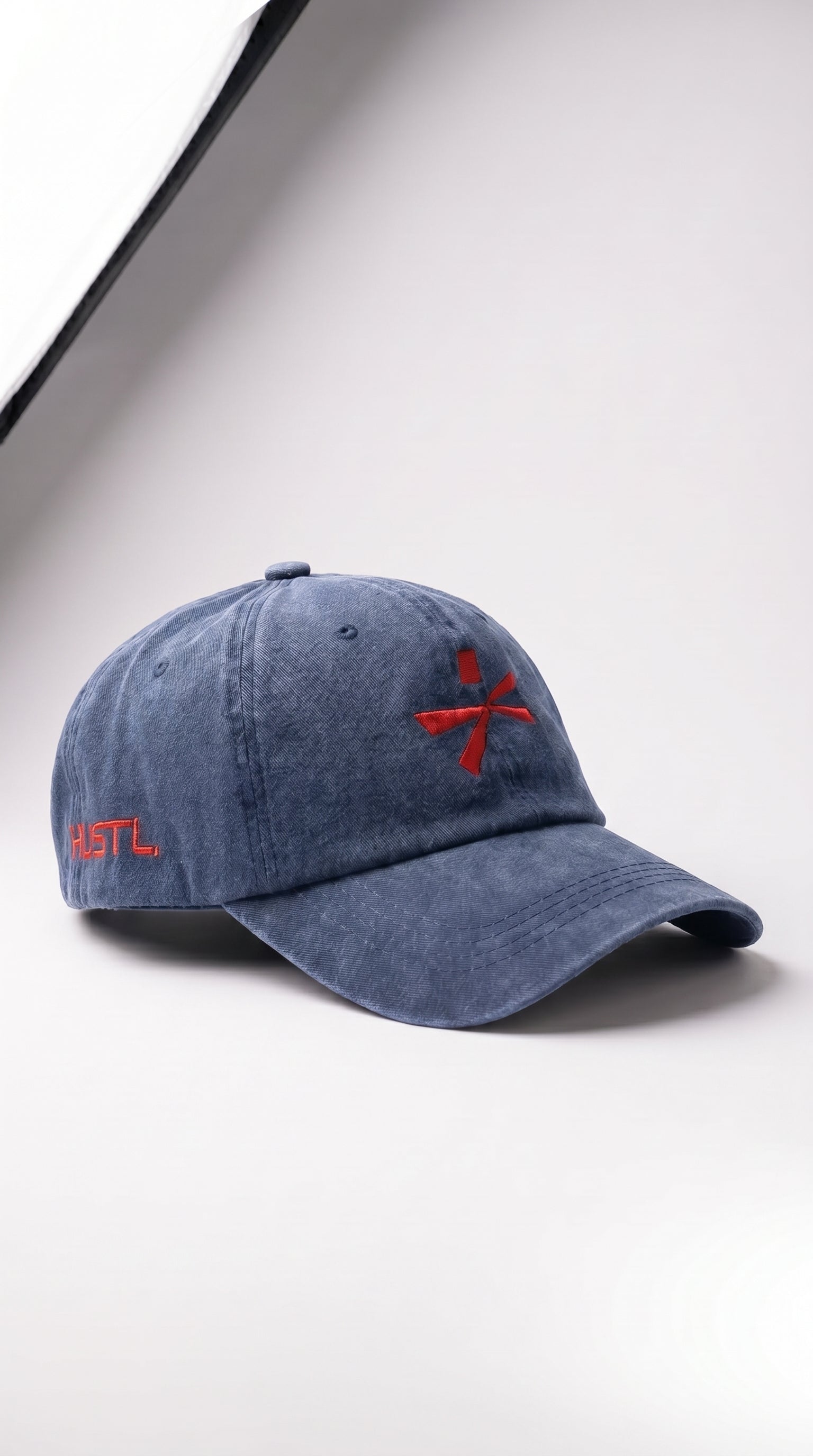Navy HUSTL Cap — Washed